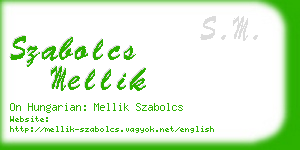 szabolcs mellik business card